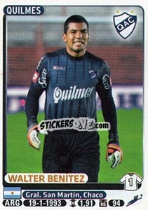 Sticker Walter Benitez - Fùtbol Argentino 2015 n. 291 - Panini