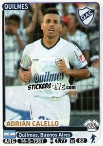 Sticker Adrian Calello - Fùtbol Argentino 2015 - Panini