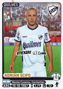 Sticker Adrian Scifo - Fùtbol Argentino 2015 - Panini