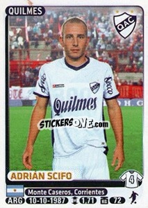 Figurina Adrian Scifo - Fùtbol Argentino 2015 - Panini