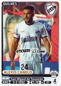 Sticker Alexis Canelo - Fùtbol Argentino 2015 - Panini