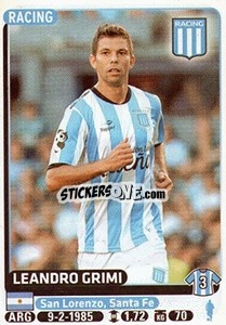 Sticker Leandro Grimi - Fùtbol Argentino 2015 n. 308 - Panini