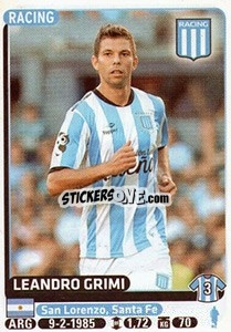 Cromo Leandro Grimi - Fùtbol Argentino 2015 - Panini