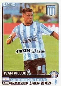 Sticker Ivan Pillud - Fùtbol Argentino 2015 - Panini