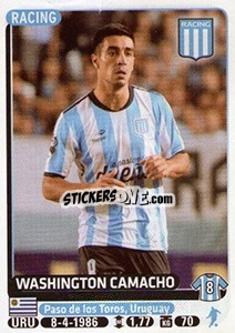Cromo Washington Camacho - Fùtbol Argentino 2015 - Panini