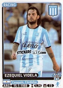 Sticker Ezequiel Videla - Fùtbol Argentino 2015 - Panini