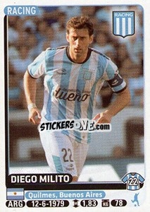 Sticker Diego Milito - Fùtbol Argentino 2015 - Panini