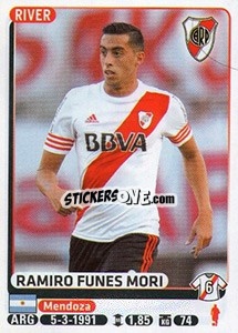 Sticker Ramiro Funes Mori - Fùtbol Argentino 2015 - Panini