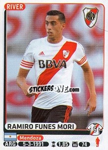 Sticker Ramiro Funes Mori - Fùtbol Argentino 2015 n. 323 - Panini