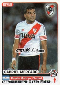 Sticker Gabriel Mercado - Fùtbol Argentino 2015 n. 325 - Panini