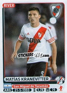 Sticker Matias Krenevitter - Fùtbol Argentino 2015 n. 328 - Panini