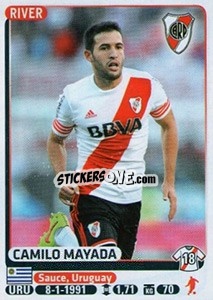 Cromo Camilo Mayada - Fùtbol Argentino 2015 - Panini