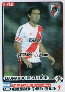Sticker Leonardo Pisculichi - Fùtbol Argentino 2015 - Panini