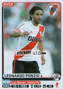 Sticker Leonardo Ponzio - Fùtbol Argentino 2015 - Panini