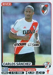Sticker Carlos Sanchez - Fùtbol Argentino 2015 - Panini