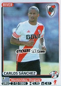 Figurina Carlos Sanchez - Fùtbol Argentino 2015 - Panini