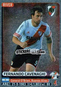 Cromo Fernando Cavenaghi - Fùtbol Argentino 2015 - Panini