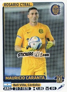 Sticker Mauricio Caranta - Fùtbol Argentino 2015 - Panini