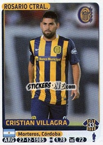 Cromo Cristian Villagra - Fùtbol Argentino 2015 - Panini