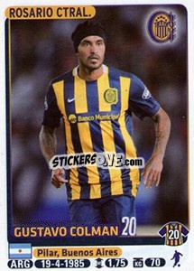 Cromo Gustavo Colman - Fùtbol Argentino 2015 - Panini