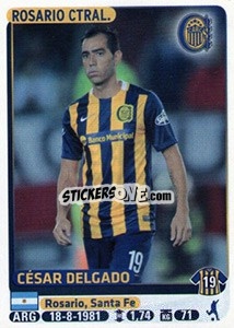 Cromo Cesar Delgado - Fùtbol Argentino 2015 - Panini