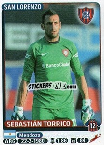 Sticker Seastian Torrico - Fùtbol Argentino 2015 n. 353 - Panini