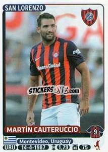 Sticker Martin Cauteruccio - Fùtbol Argentino 2015 - Panini