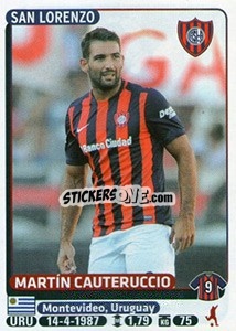 Cromo Martin Cauteruccio - Fùtbol Argentino 2015 - Panini