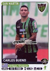 Sticker Carlos Bueno - Fùtbol Argentino 2015 - Panini