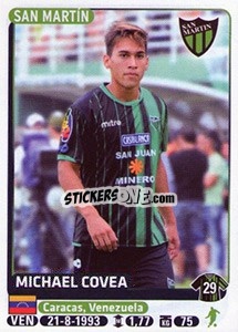 Cromo Michael Covea - Fùtbol Argentino 2015 - Panini