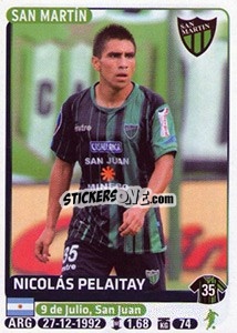 Cromo Nicolas Pelaitay - Fùtbol Argentino 2015 - Panini