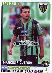 Figurina Marcos Figueroa - Fùtbol Argentino 2015 n. 381 - Panini