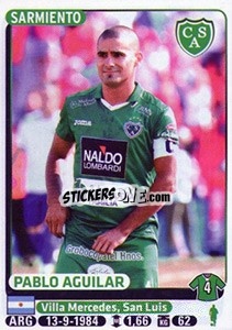 Figurina Pablo Aguilar - Fùtbol Argentino 2015 n. 385 - Panini