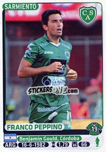 Cromo Franco Peppino - Fùtbol Argentino 2015 - Panini