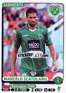 Sticker Marcelo Scatolaro - Fùtbol Argentino 2015 - Panini