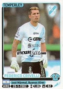 Sticker Federico Crivelli - Fùtbol Argentino 2015 - Panini
