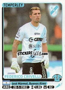 Sticker Federico Crivelli - Fùtbol Argentino 2015 n. 399 - Panini