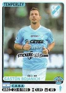 Sticker Gaston Bojanich - Fùtbol Argentino 2015 - Panini