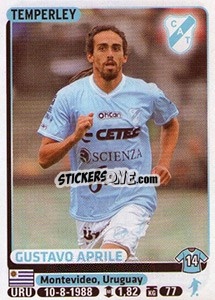 Sticker Gustavo Aprile - Fùtbol Argentino 2015 - Panini