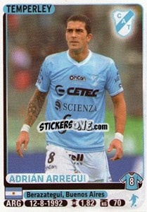 Cromo Adrian Arregui - Fùtbol Argentino 2015 - Panini