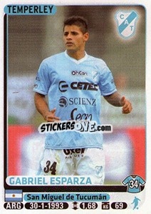 Cromo Gabriel Esparza - Fùtbol Argentino 2015 - Panini