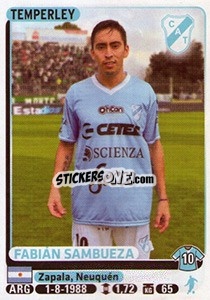 Sticker Fabian Sambueza - Fùtbol Argentino 2015 - Panini