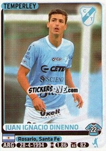 Sticker Juan Ignacio Dinenno - Fùtbol Argentino 2015 - Panini