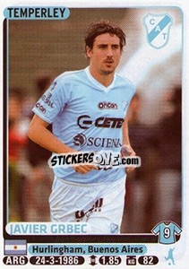 Cromo Javier Grbec - Fùtbol Argentino 2015 - Panini