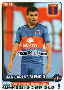 Sticker Juan Carlos Blengio - Fùtbol Argentino 2015 - Panini