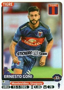 Sticker Ernesto Goñi - Fùtbol Argentino 2015 n. 417 - Panini