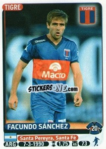 Cromo Facundo Sanchez - Fùtbol Argentino 2015 - Panini