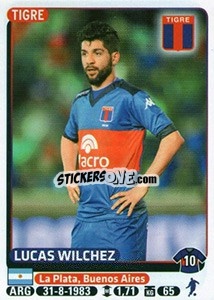 Sticker Lucas Wilchez - Fùtbol Argentino 2015 n. 423 - Panini