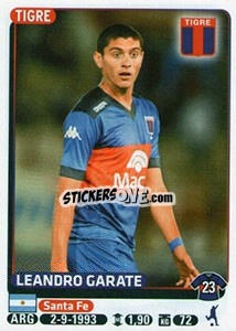 Cromo Leandro Garate - Fùtbol Argentino 2015 - Panini