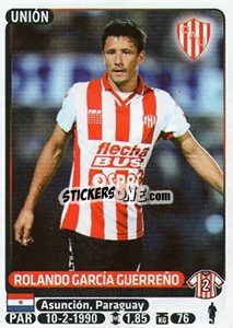 Sticker Rolando Garcia Guerreño - Fùtbol Argentino 2015 - Panini